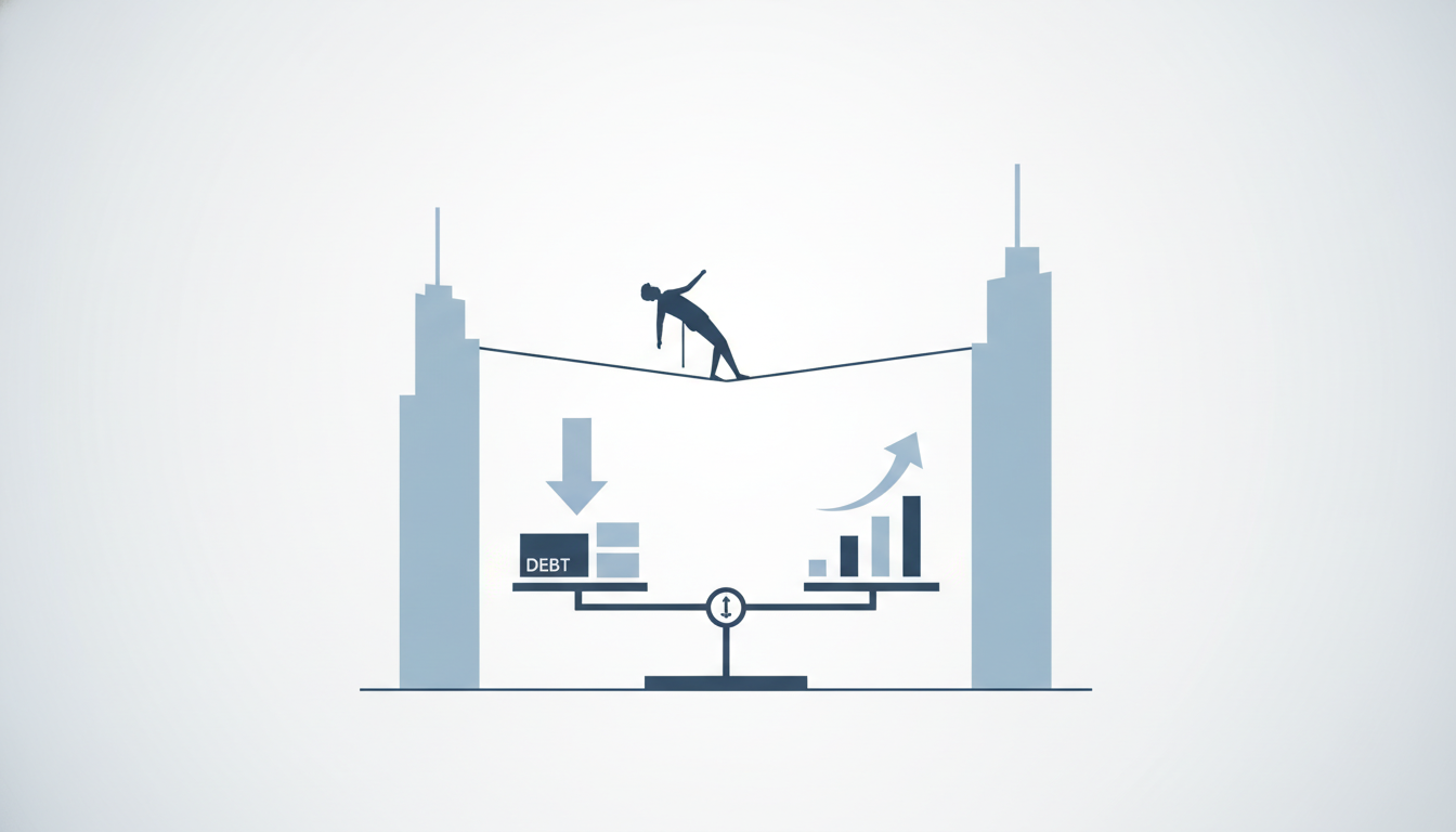 tightrope walker between two buildings  scale tipping  pivot point diagram